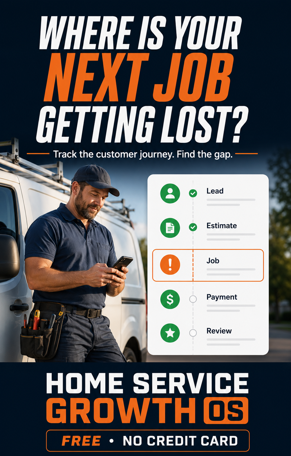 Where is your next job getting lost Home Service Growth OS promotional graphic